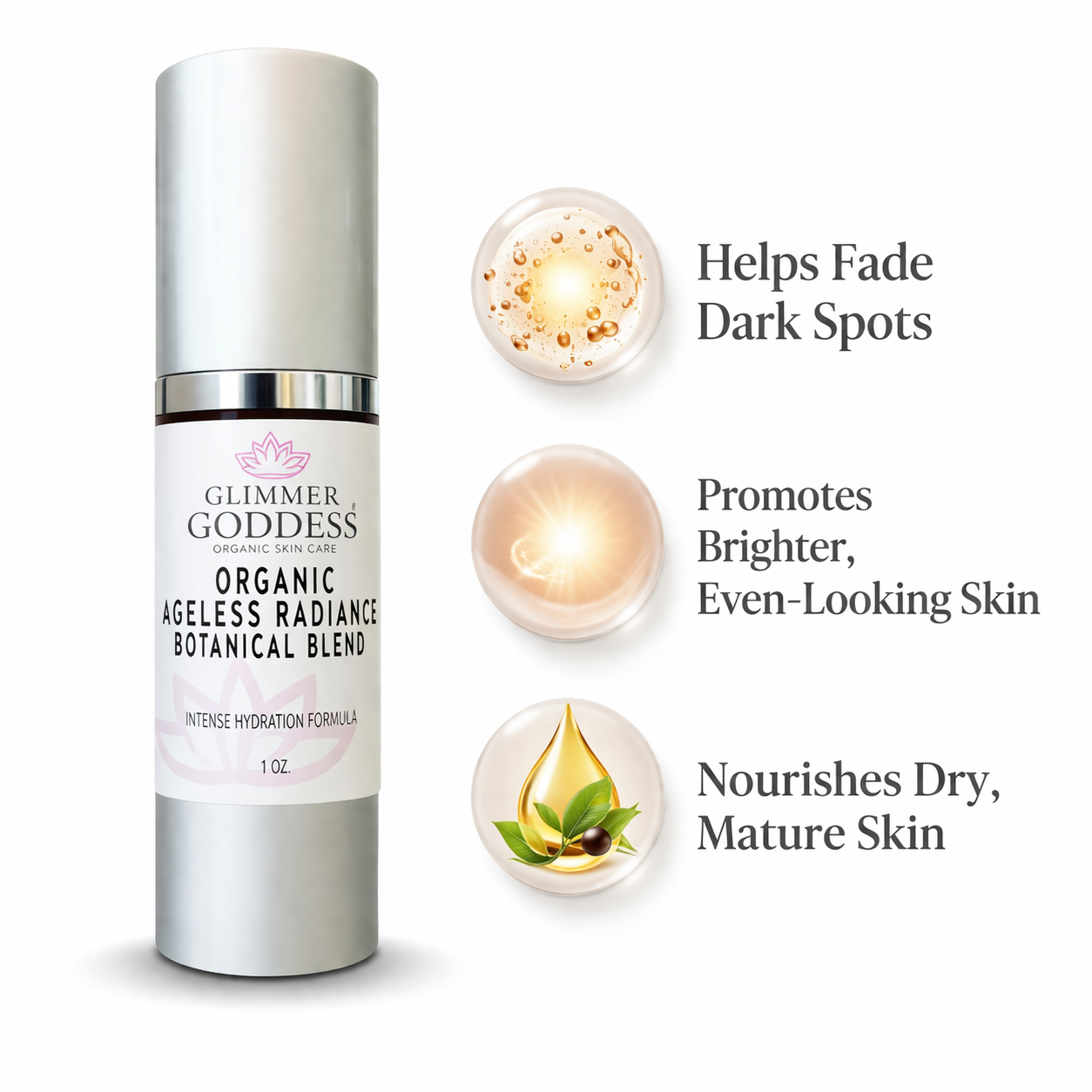 Organic Skin Brightening Serum – Ageless Radiance & Dark Spot Treatment