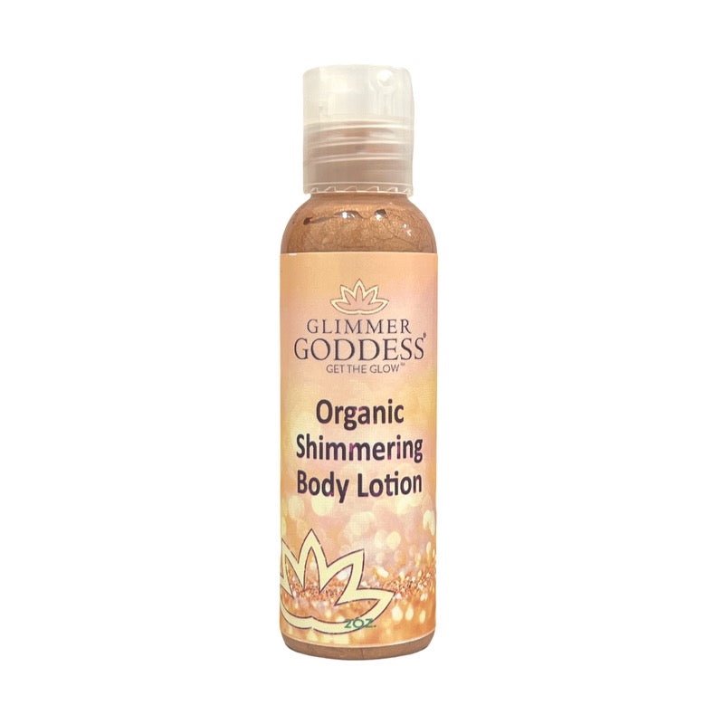 Glimmer Goddess Organic Skin Care Vitamin C Radiance Deluxe Sample Kit with skincare products in gift pack arrangement
