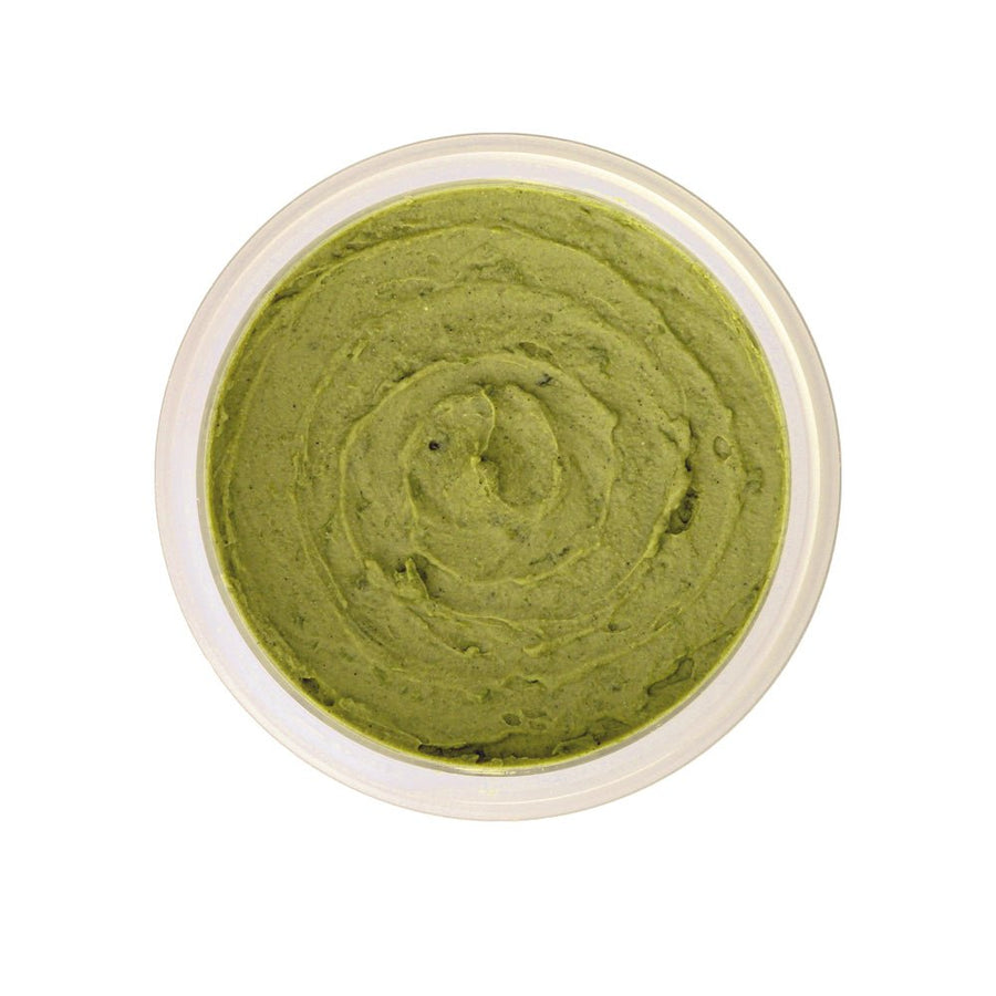 Organic Rosemary Mint Algae Face Mask by Glimmer Goddess® for acne and rosacea, showing a fresh, calming clay mask in a container.