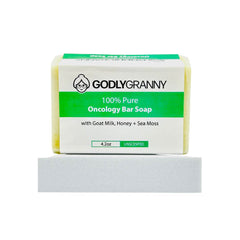 Bar soap by Godly Granny featuring goat milk, honey, and sea moss, showcasing a natural and nourishing skincare product.