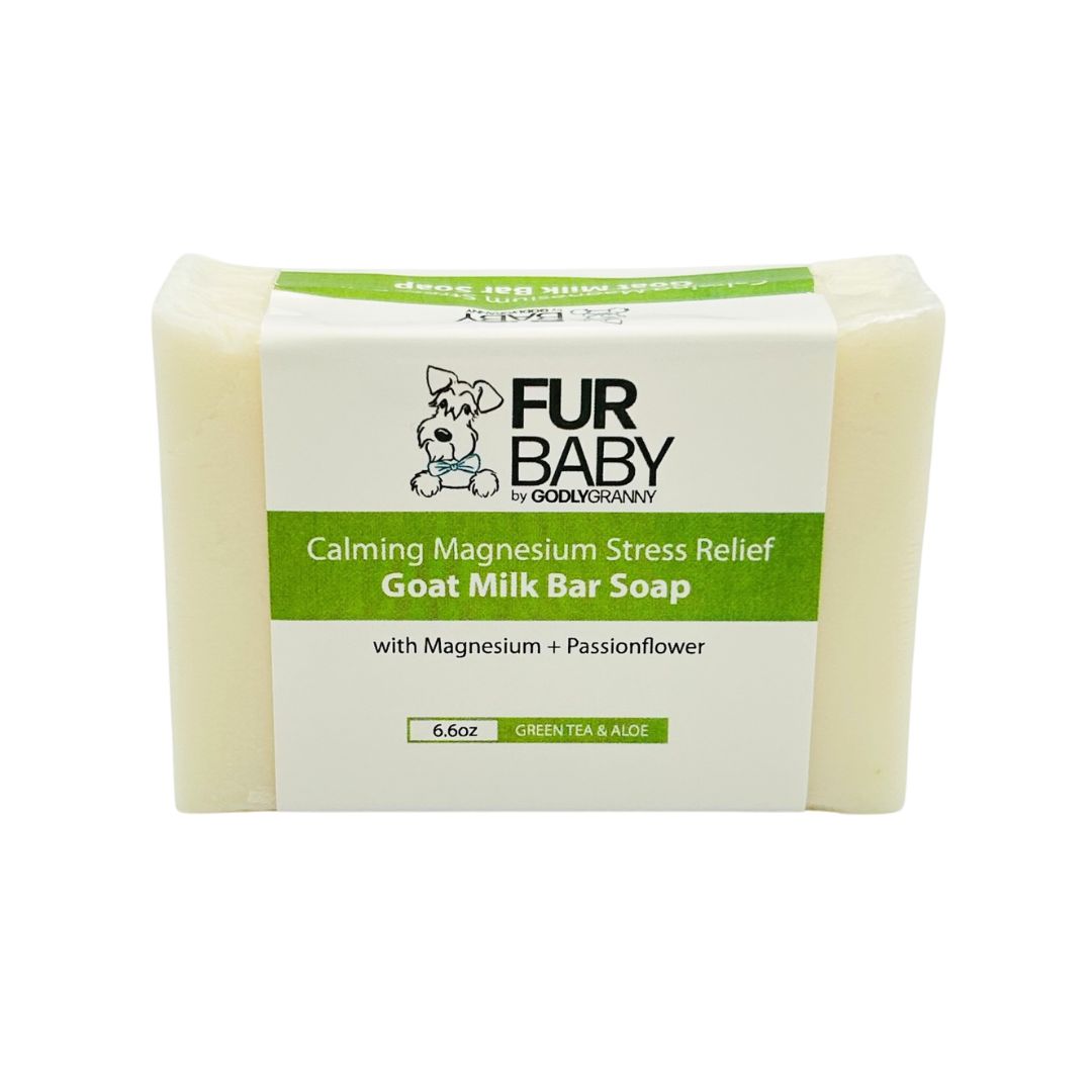 Fur Baby: Calming Magnesium Stress Relief Goat Milk Bar Soap with Magnesium + Passionflower