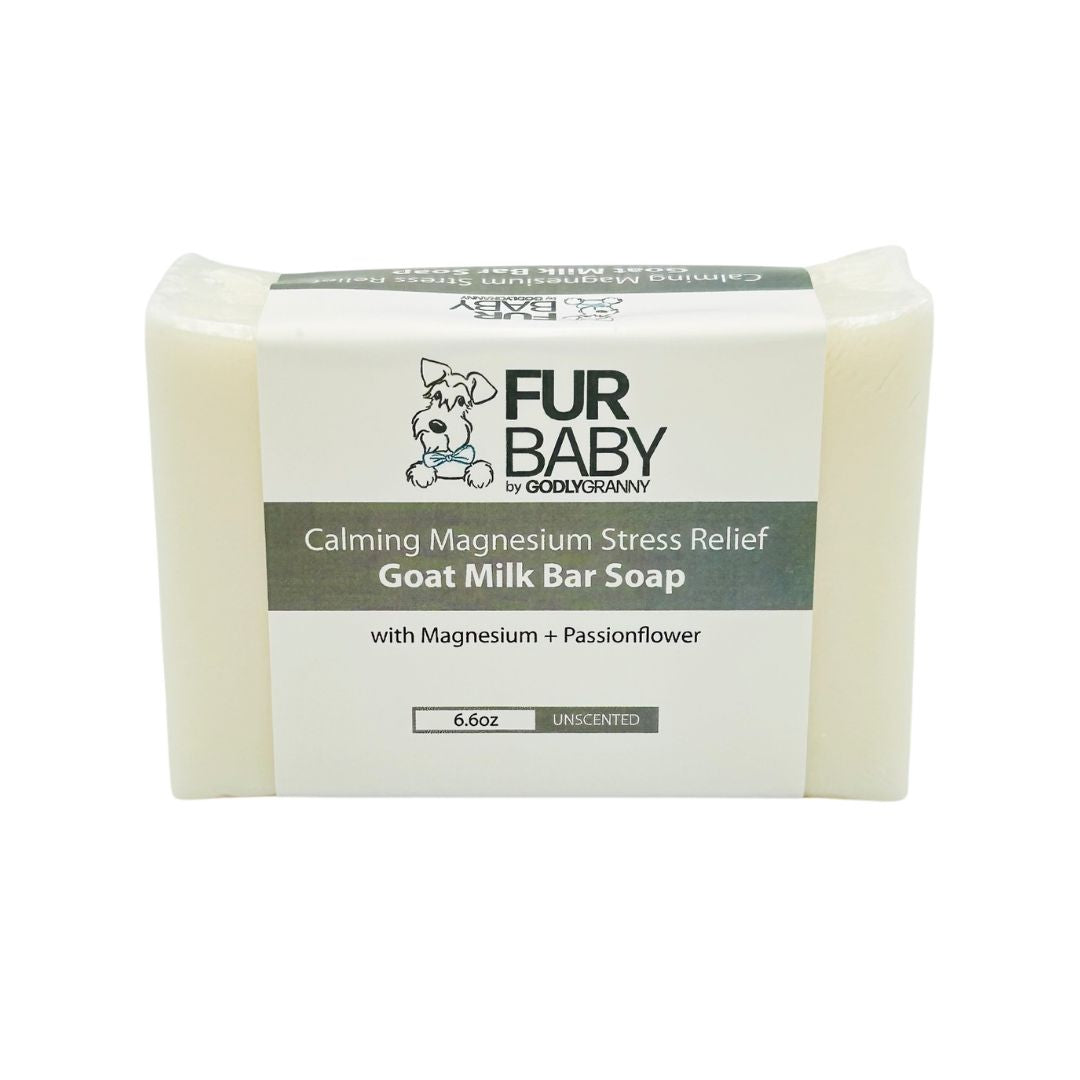 Fur Baby: Calming Magnesium Stress Relief Goat Milk Bar Soap with Magnesium + Passionflower