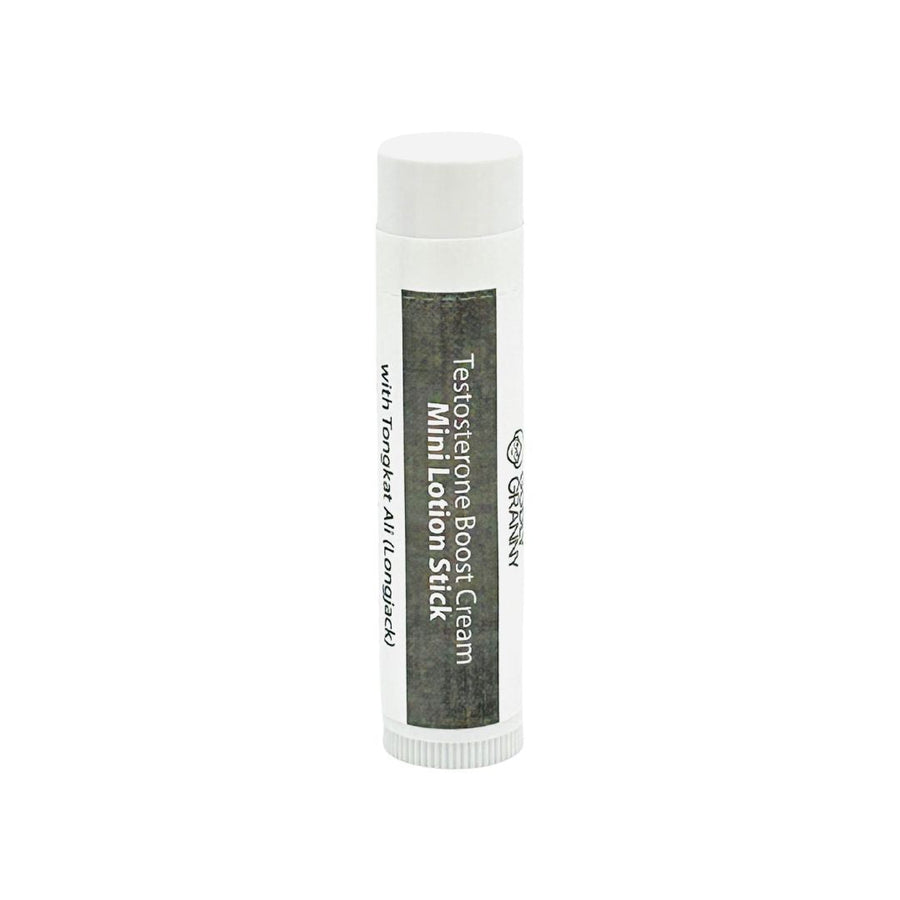 Godly Granny Testosterone Boost Cream Mini Lotion Stick, portable skincare product for boosting testosterone levels.