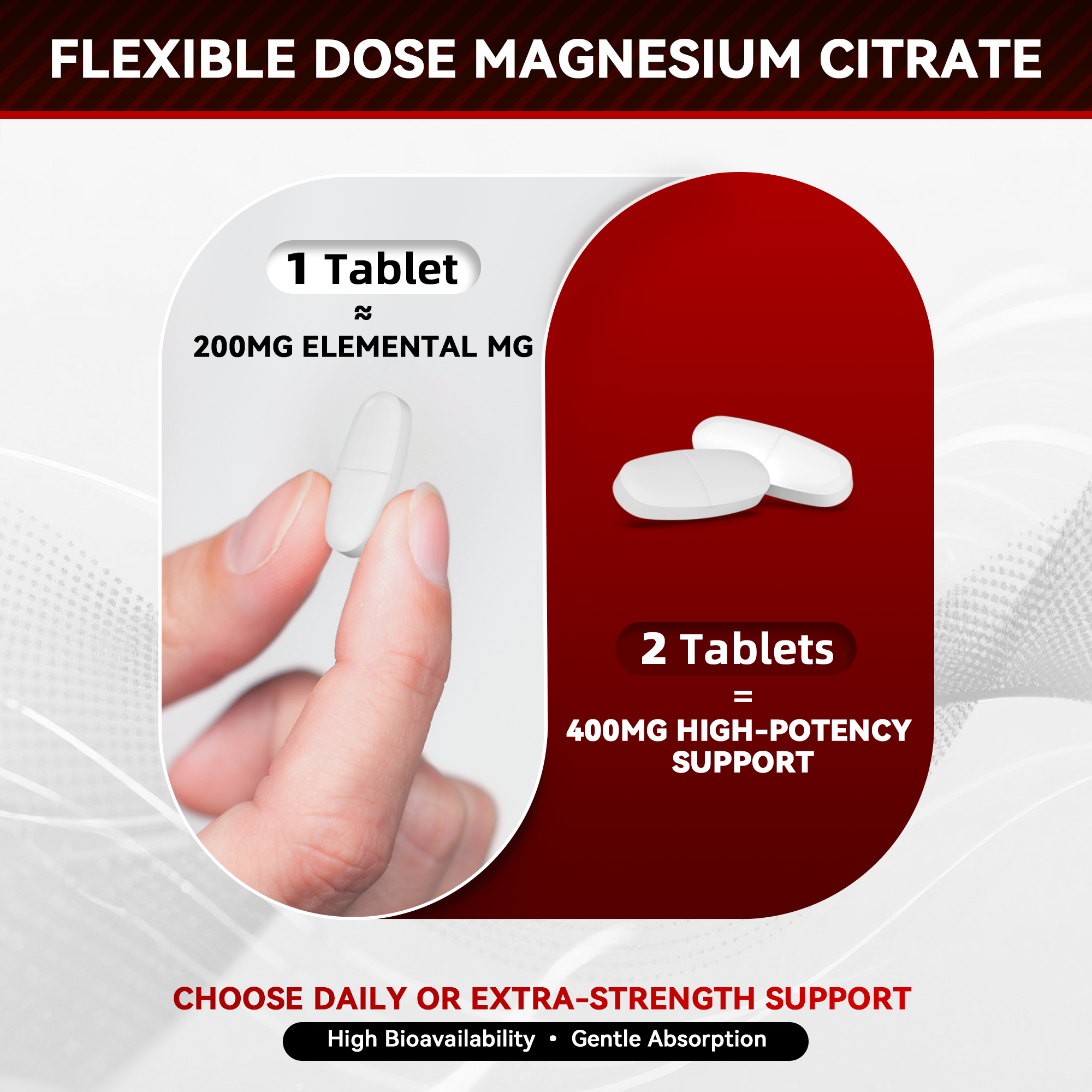 I Love Health Magnesium Citrate 400mg supplement bottle with 100 vegetarian tablets for heart health support.