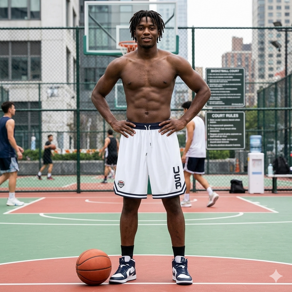 Men's basketball training shorts with pockets by THRIXINE, navy blue athletic shorts designed for comfortable sportswear.