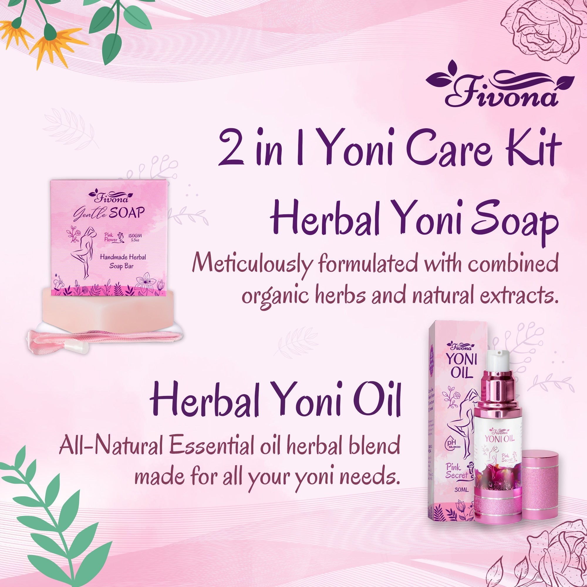 2 in 1 Set | Yoni Oil & Soap Bar