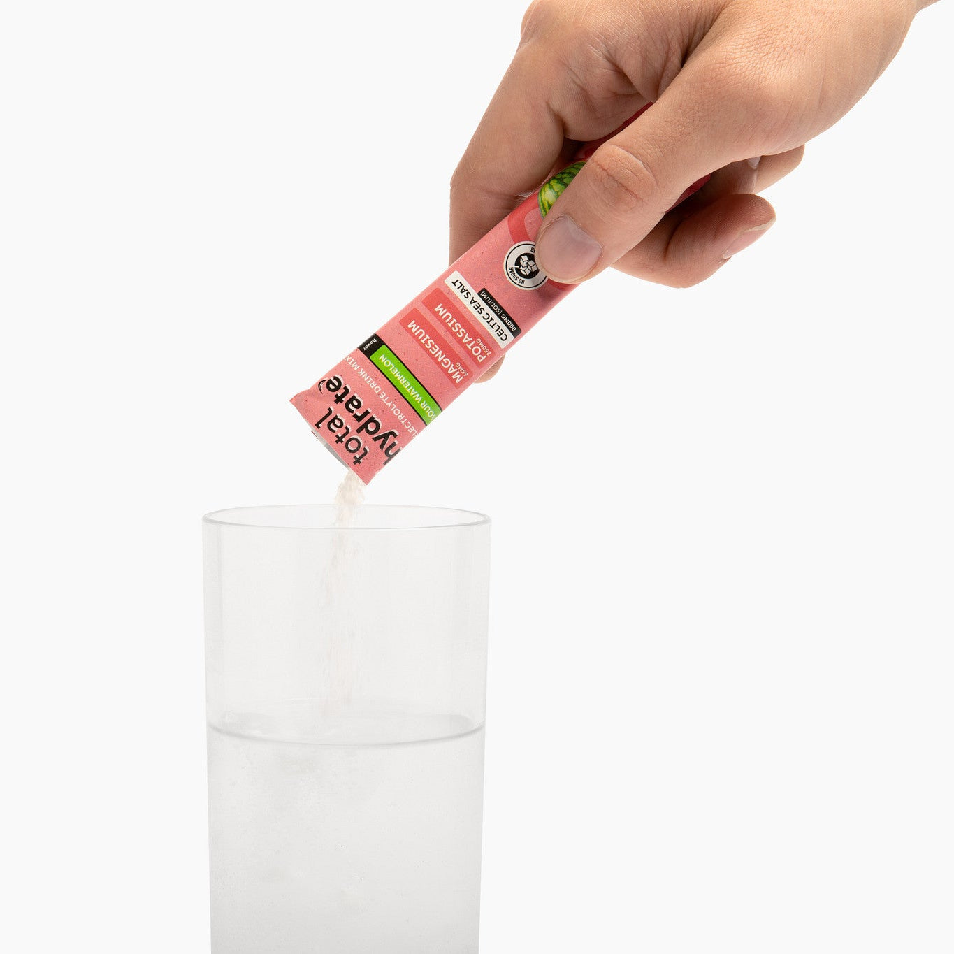 Iron Age Nutrition Total Hydrate™ Sour Watermelon electrolyte powder in a colorful container, ready for hydration.