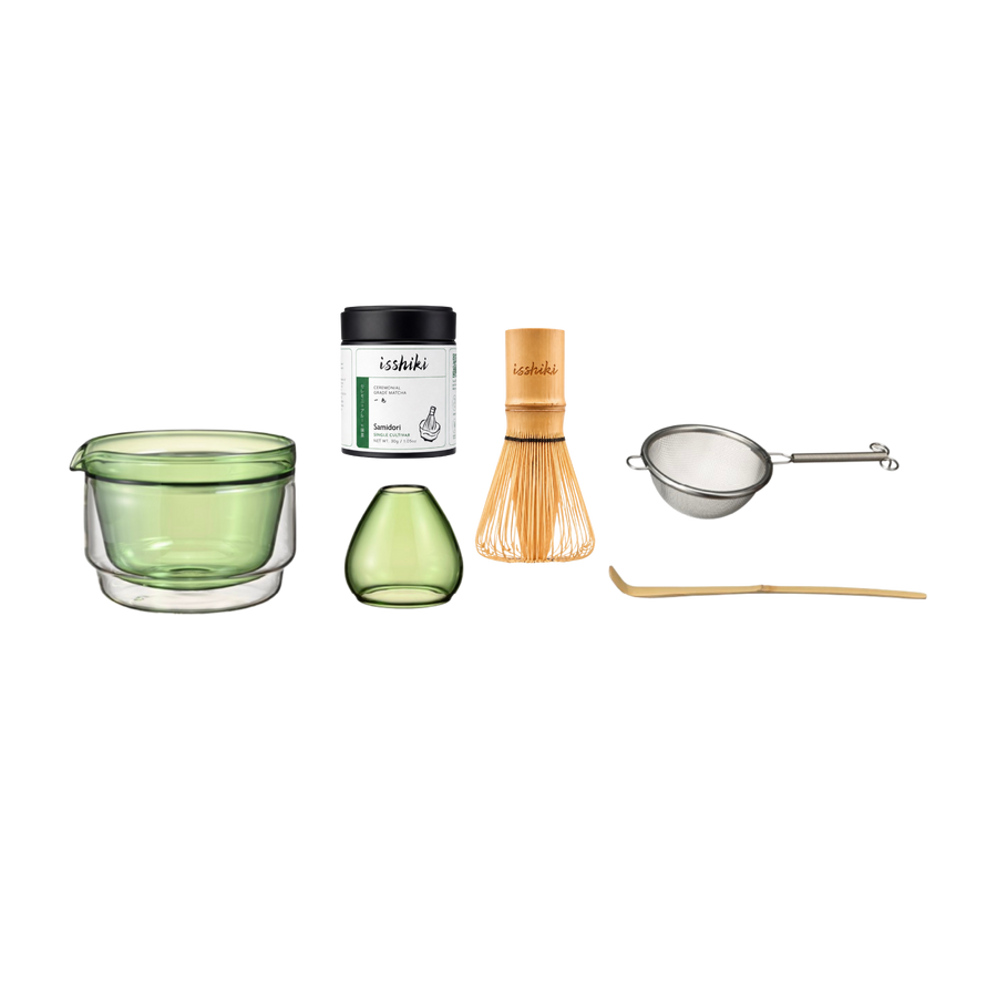 Isshiki x Hario Samidori tin matcha set with cup by Isshiki Matcha