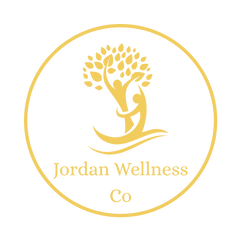 Jordan Wellness Co gift card featuring the JordanWellnessCo logo and a sleek design for wellness and relaxation services.
