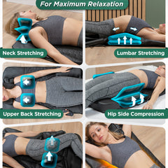 Lunix LX27 Stretching Mat Massager in charcoal black, designed for health and wellness exercises and muscle relaxation.
