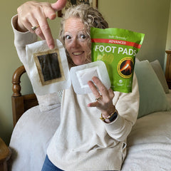 Lure Essentials Sole Serenity Foot Pads with Zeolite and botanical ingredients for detox and relaxation.