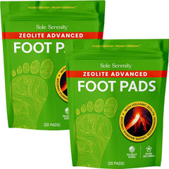 Lure Essentials Sole Serenity Foot Pads with Zeolite and botanical ingredients for detox and relaxation.