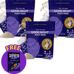 Lure Essentials Good Night Sleep and Detox Foot Pads, set of 10, showing white patches for relaxing sleep and detoxification.