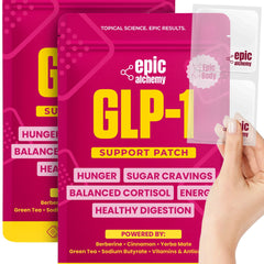 Lure Essentials Epic Body GLP-1 Berberine patches for weight management and metabolic support, shown on a clean background.