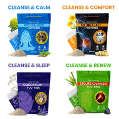 Lure Essentials Detox Essentials 4 Pack Bundle with herbal detox teas and supplement bottles arranged on a white background.