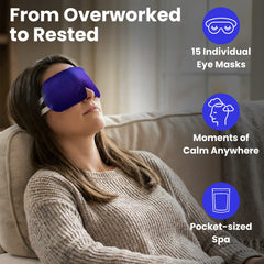 Lure Essentials steam and chill eye mask bundle showing soft fabric eye masks with soothing and cooling features.
