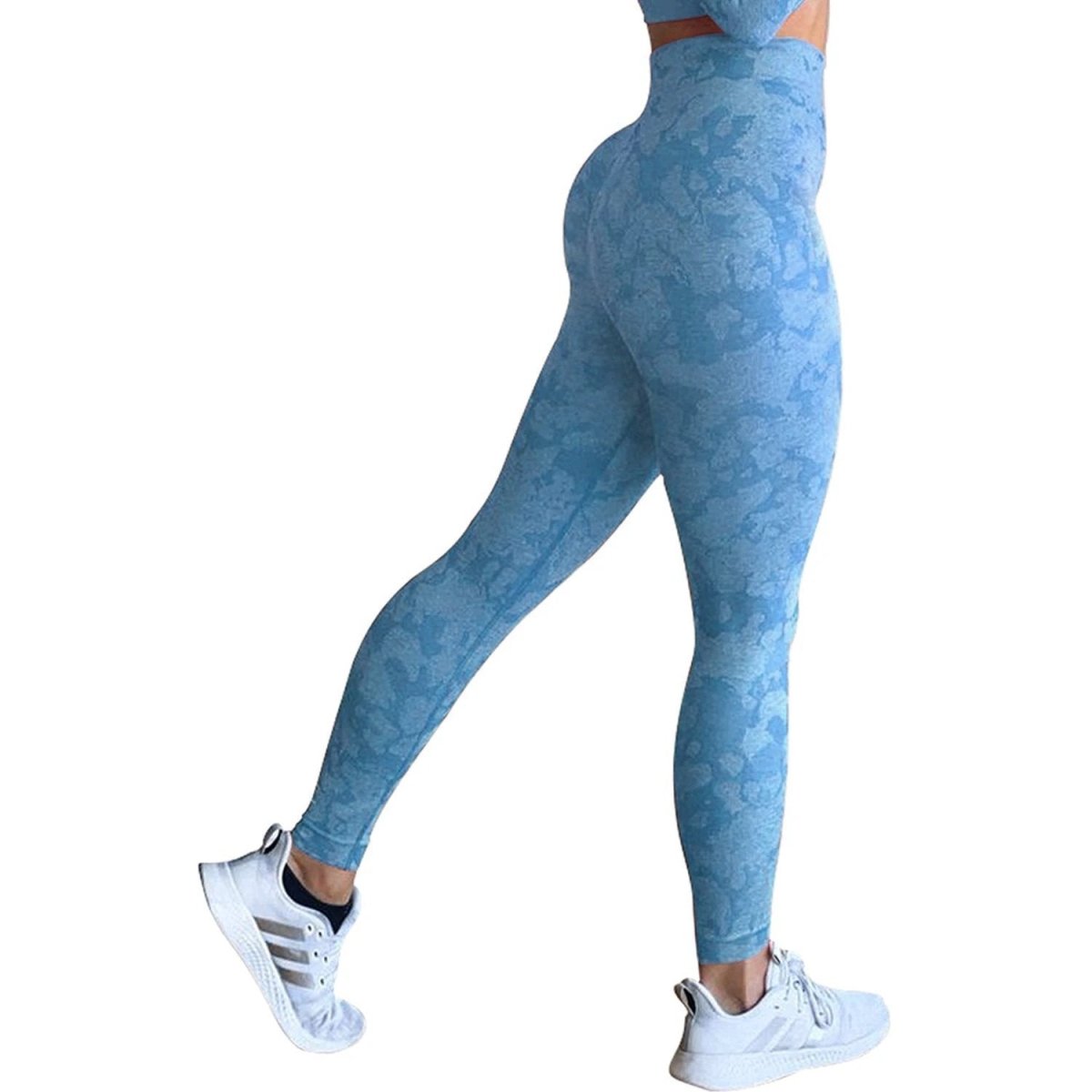 Mandotos women's butt leggings with push-up design, gym workout, fitness, and yoga pants showing high-waisted fit and stretchy fabric.