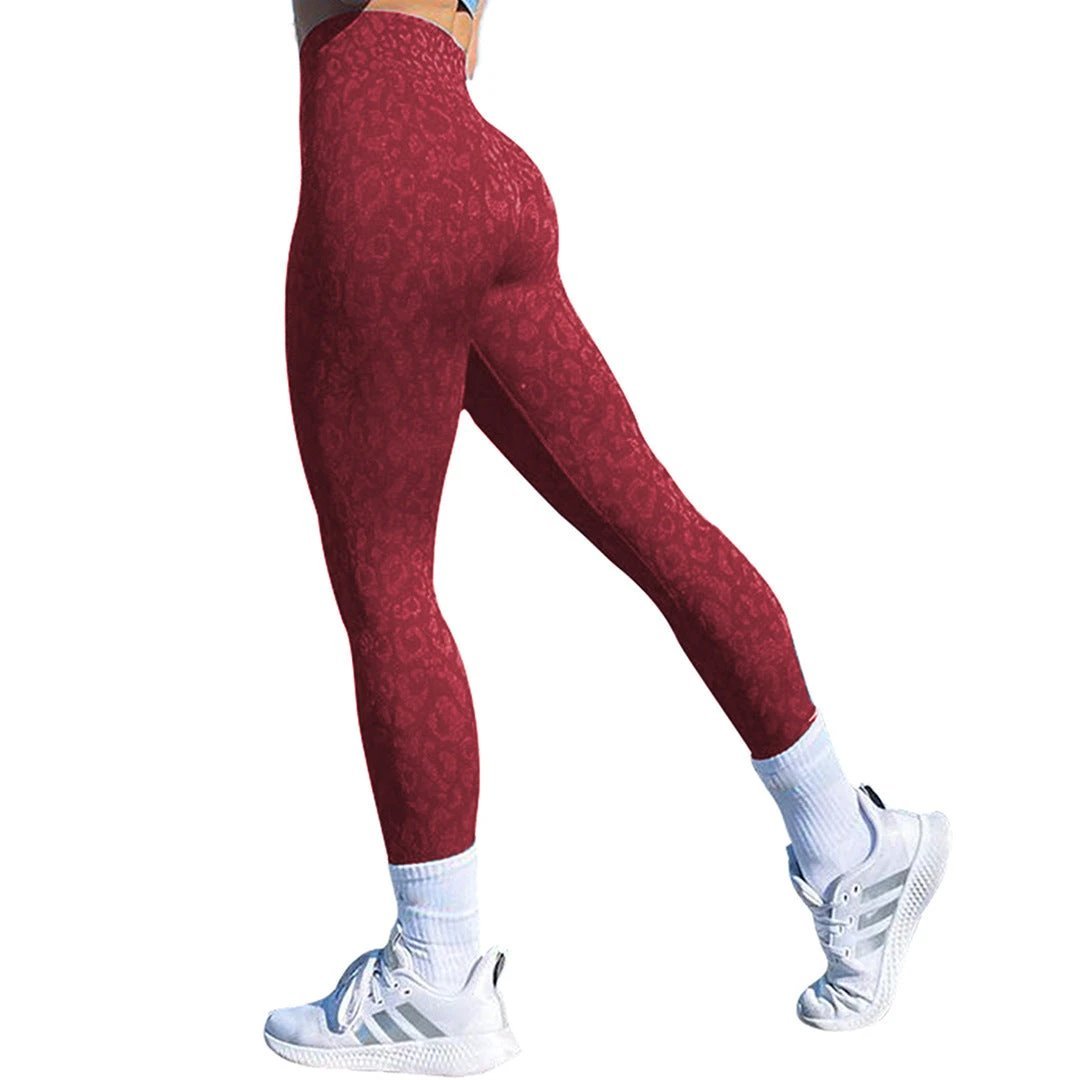 Mandotos women's push-up butt leggings, gym workout tights, stretchy fitness yoga pants with contouring design.