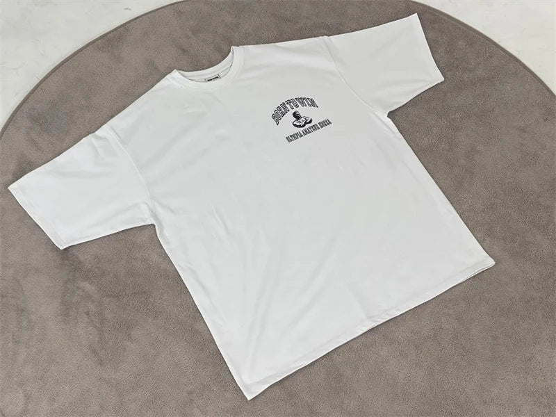 Men's Cotton Fitness Tee by MANDOTOS, short sleeve summer gym T-shirt, casual athletic wear for men.