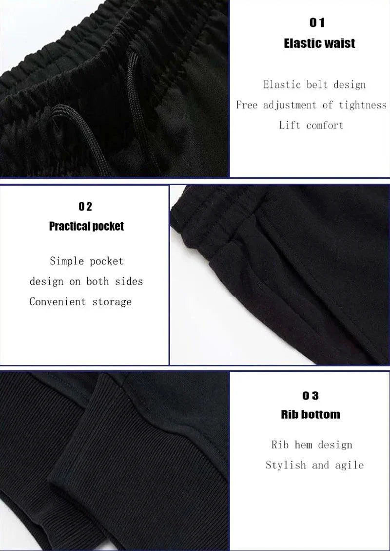 Mandotos PUAIA Print men's sport jogging pants in solid color, loose fit, suitable for autumn and winter streetwear and fitness.