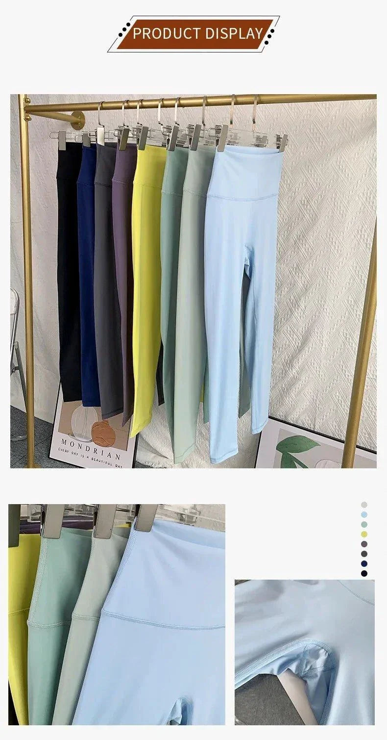 Mandotos high waist breathable yoga leggings for summer workouts, running, cycling, and gym fitness, quick-drying and comfortable.