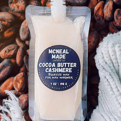 McNeal Made Candle Co squeezable wax melt pouch with birthday cake scent, showcasing the highly fragrant, long-lasting aromatherapy wax.