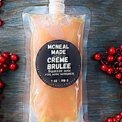 Squeezable wax melt pouch by McNeal Made Candle Co, with birthday cake scent, showing the flexible pouch and vibrant packaging.