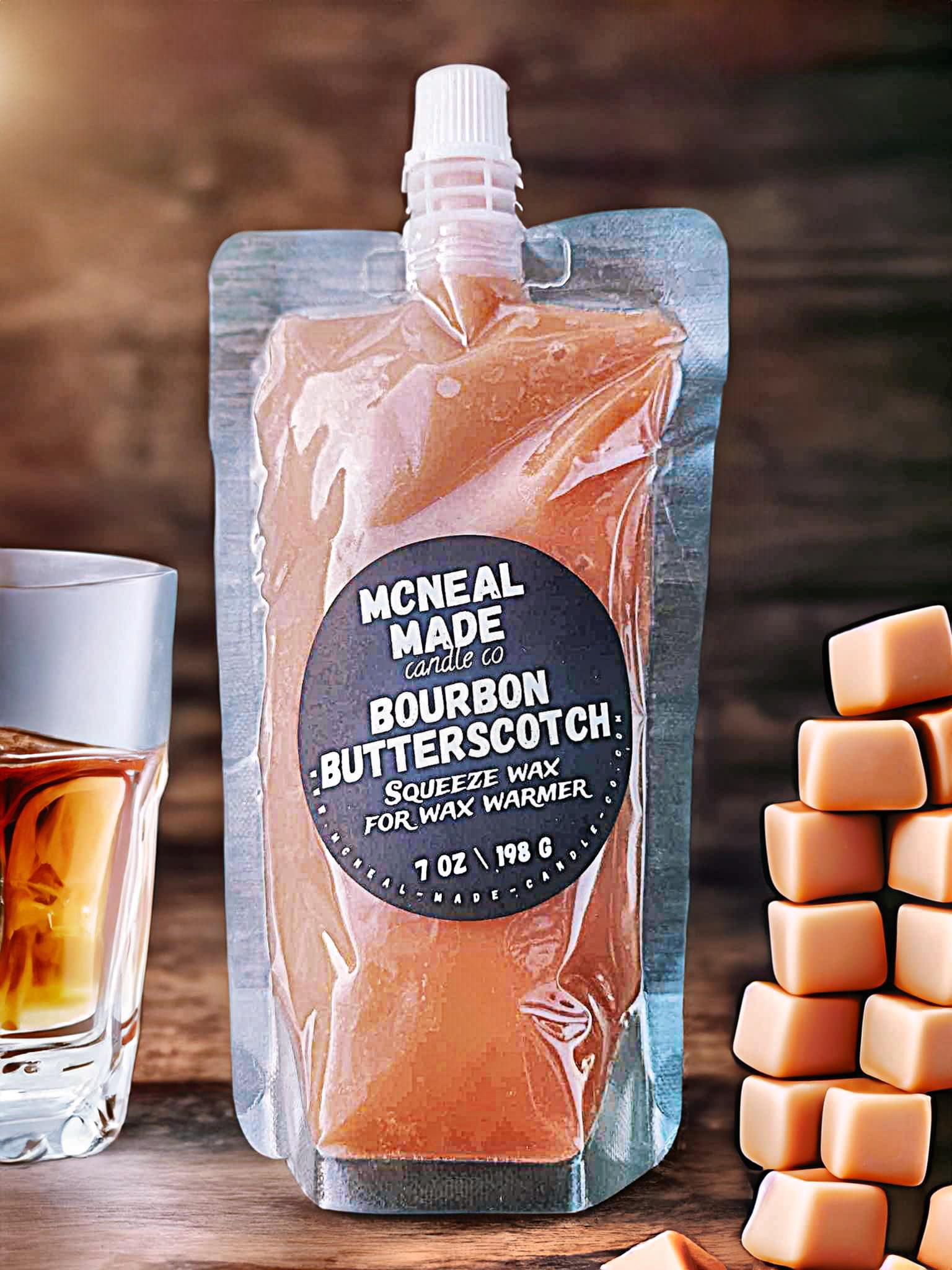 Squeezable Wax Melt Pouch by McNeal Made Candle Co with birthday cake scent, showcasing the flexible, fragrant wax pouch for aromatherapy.