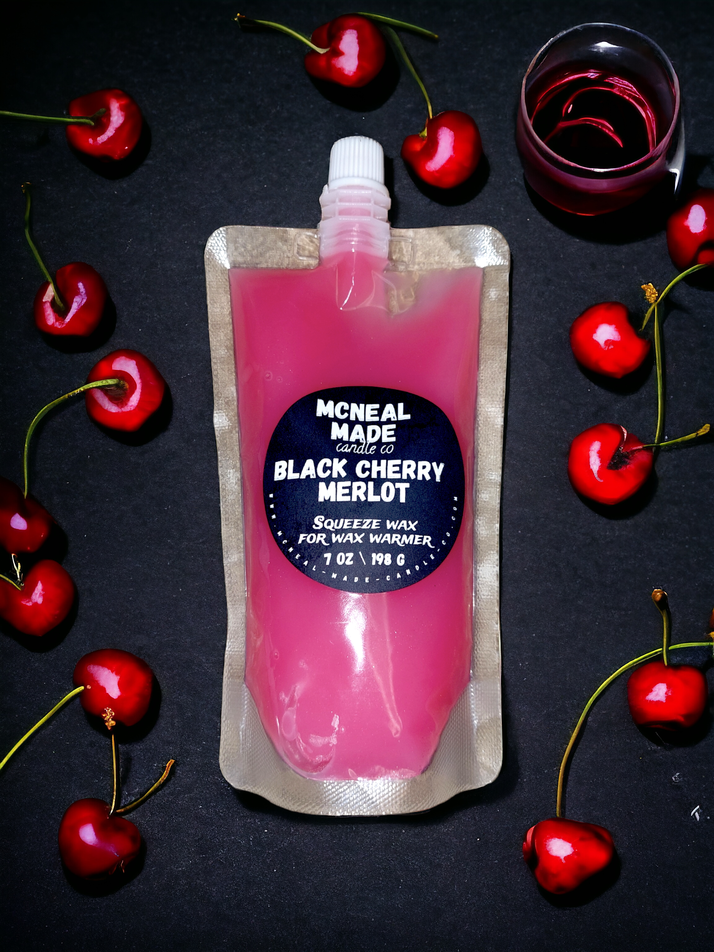 Squeezable wax melt pouch by McNeal Made Candle Co featuring a birthday cake scent, highly fragrant, long-lasting aromatherapy.