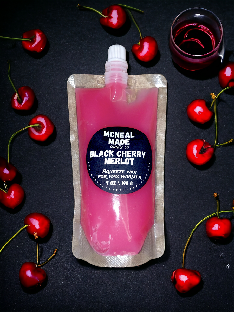 Squeezable wax melt pouch by McNeal Made Candle Co featuring a birthday cake scent, highly fragrant, long-lasting aromatherapy.