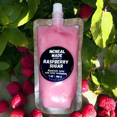 McNeal Made Candle Co Squeezable Wax Melt Pouch with birthday cake scent, highly fragrant, long-lasting aromatherapy home fragrance.
