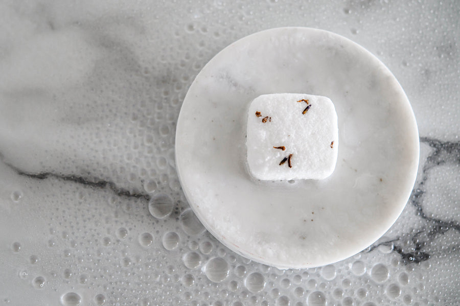 MoonFarma aromatherapy shower steamers with menthol for cold and flu relief, designed to decongest and refresh during showers.