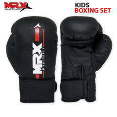 MRX Kids boxing gloves 6 oz with filled punching bag for boys and girls, ideal for training and fun boxing practice.