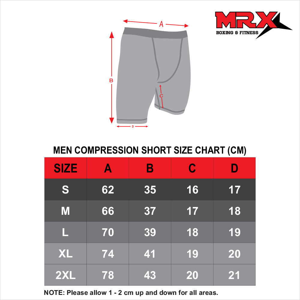 MRX men's black compression shorts for running, gym, and sports fitness, designed for active wear and enhanced performance.