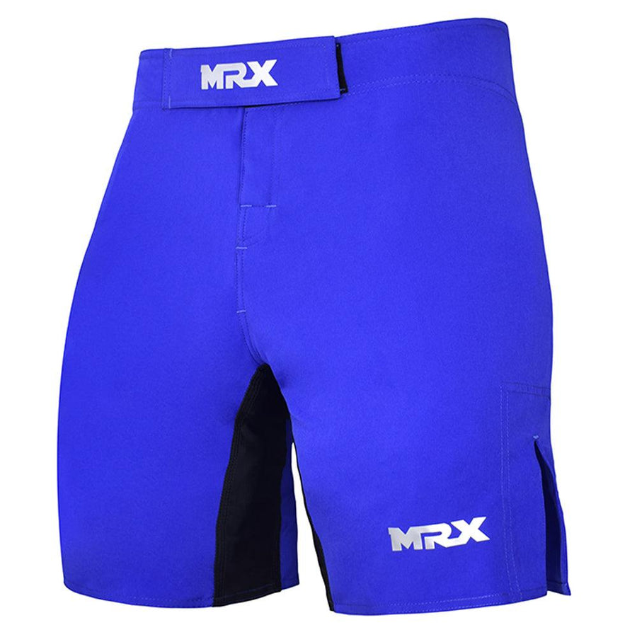 Black MRX Men’s MMA fight shorts with grappling and training features, suitable for boxing, BJJ, and martial arts practice.