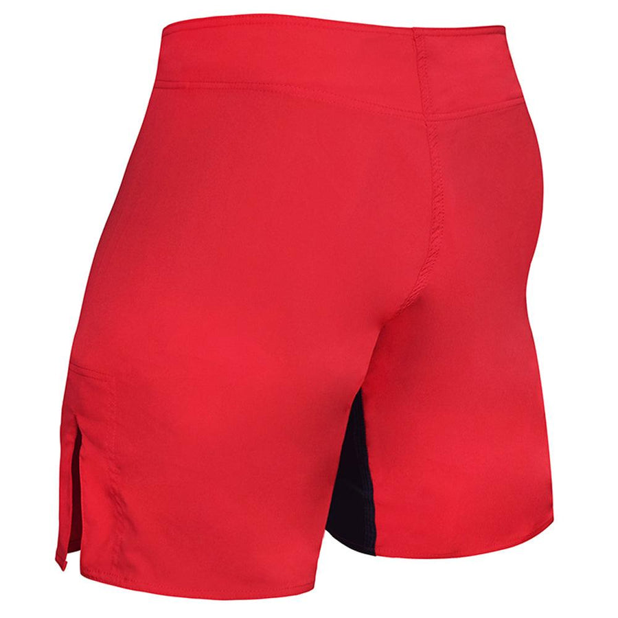 Black MRX MMA fight shorts for men, ideal for grappling, boxing, BJJ, and martial arts training.