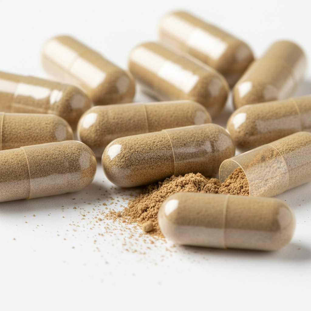 NYC Herbs Calm & Balance herbal blend in loose leaf tea and capsules, herbal supplement for relaxation and mood support.