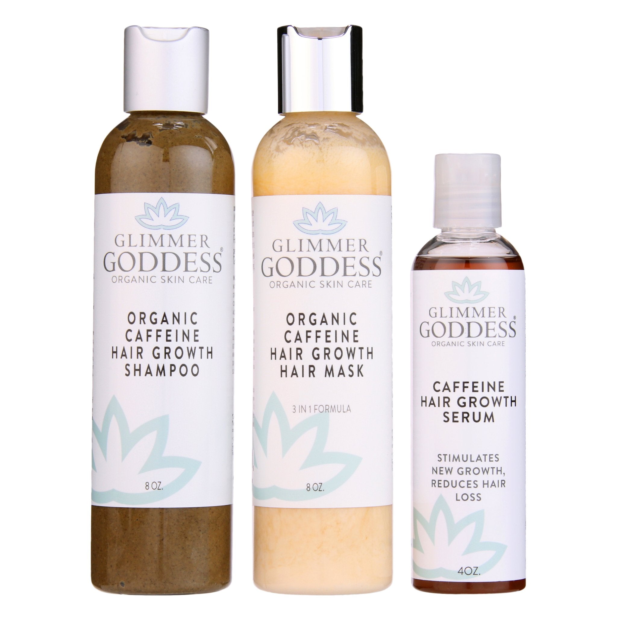 Organic Caffeine Hair Growth System – 3-Step Treatment Set