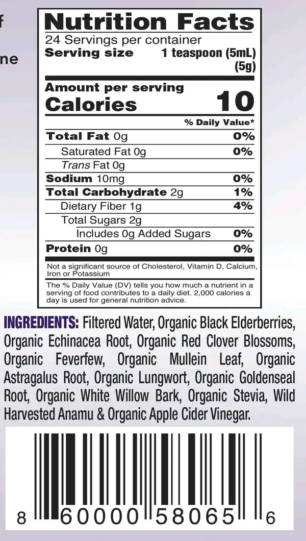Bottle of VeggieVerve Organic Herbal Immunity Formula, premium triple strength dietary supplement with herbal ingredients.