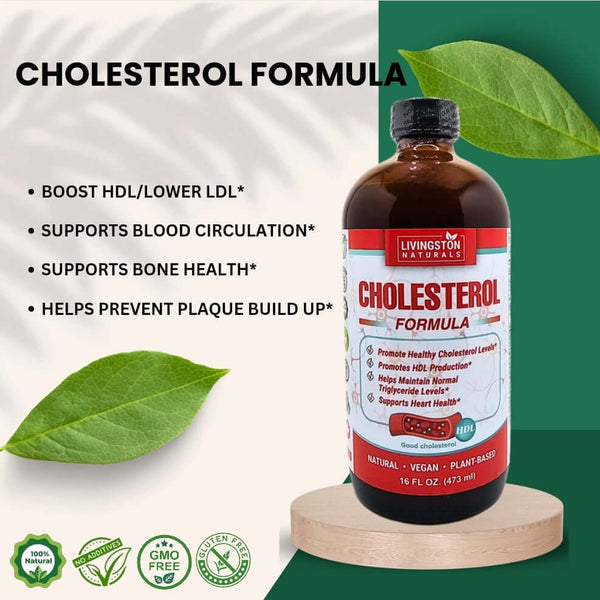 Organic plant-based cholesterol formula supplement by VeggieVerve, featuring natural ingredients in a clear bottle.