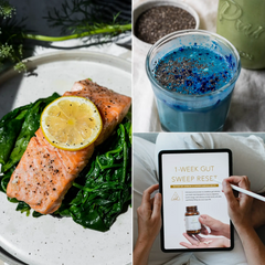 OWL Venice 1-Week Gut Sweep Reset cleanse supplement bottle with label and cap, designed for digestive health and detoxification.