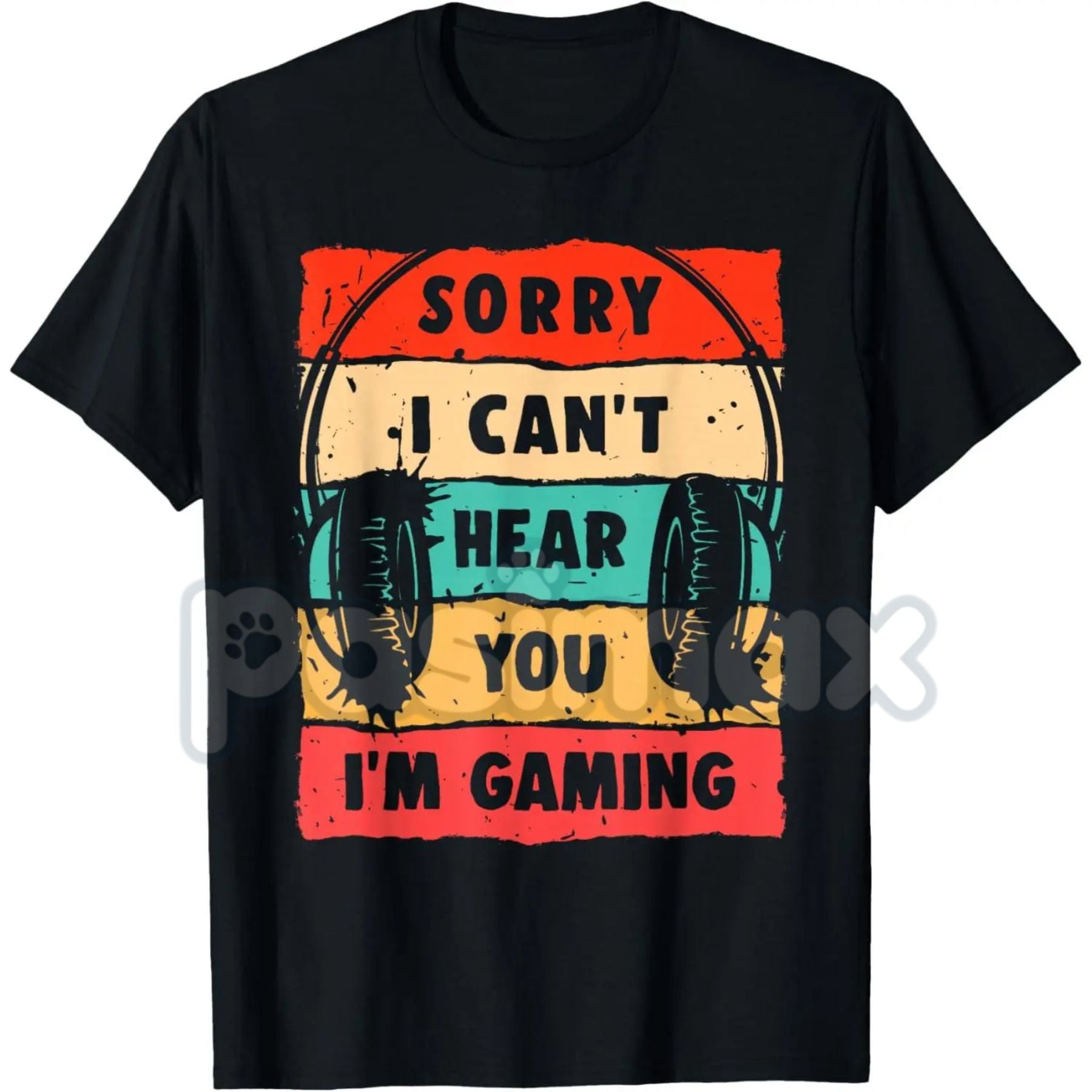 White Pasimax funny gamer T-shirt for teens, boys, and men featuring video gaming humor and casual streetwear style.