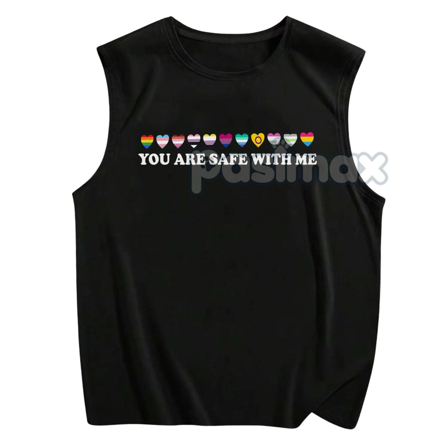 White Pasimax human rights tank top featuring activist graphic design, social justice apparel for men and women.