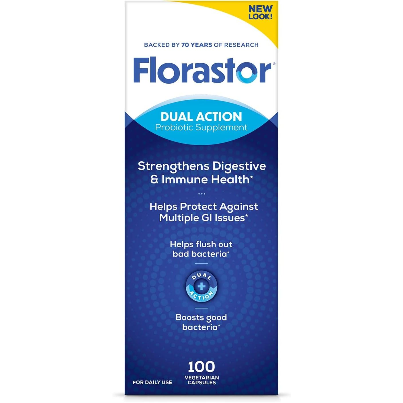 Florastor Daily Probiotic Supplement for Men and Women, 100 capsules, Pasteur Pharmacy, 250mg probiotic vitamins and supplements