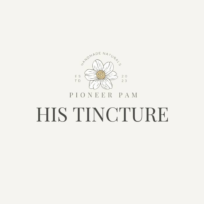 Pioneer Pam HIS Tincture for testosterone support, natural hormone support supplement in a dropper bottle, herbal remedy for hormone health