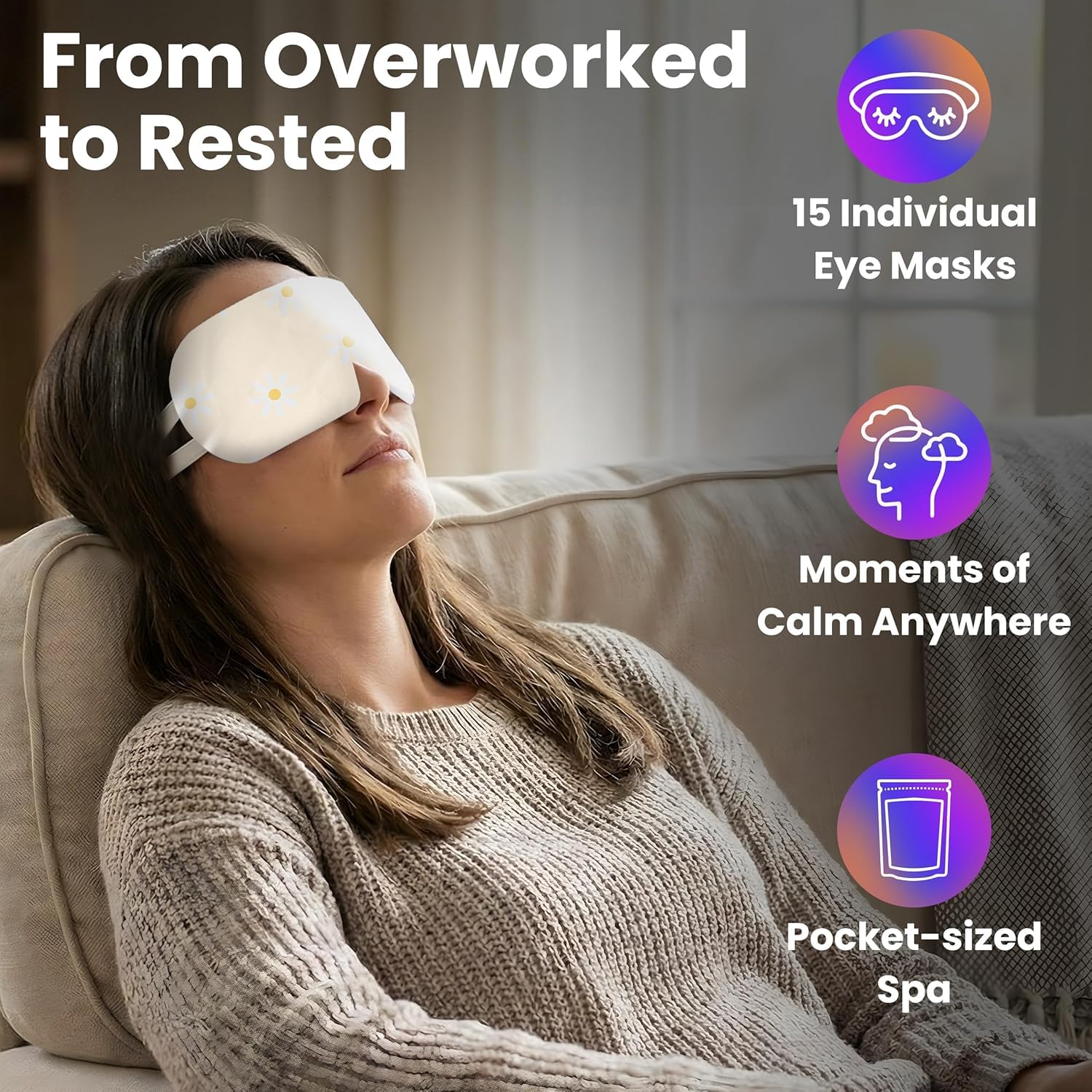 Lure Essentials Eye Serenity Steam Eye Mask variety pack for soothing eye care and relaxation, shown in the product image.