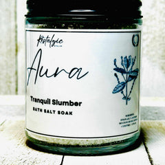 Restalgic Atelier bath and body product titled Tranquil Slumber, a sleep aid designed to promote restful nights.
