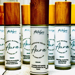 Restalgic Atelier Headache Relief Kit with soothing bath and body products designed for quick migraine and headache relief.