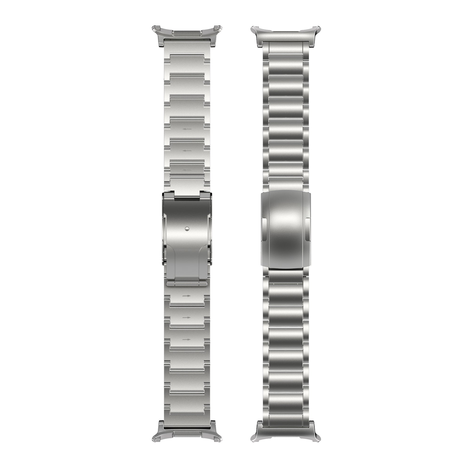 Robust Titanium Band T01 for Samsung Galaxy Watch Ultra, natural finish, sleek and durable watch strap visible on the watch.
