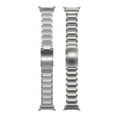 Robust Titanium Band T01 for Samsung Galaxy Watch Ultra, natural finish, sleek and durable watch strap visible on the watch.